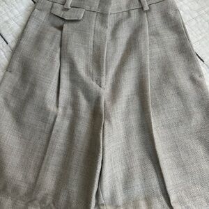 COS Beige and Cream Textured Shorts